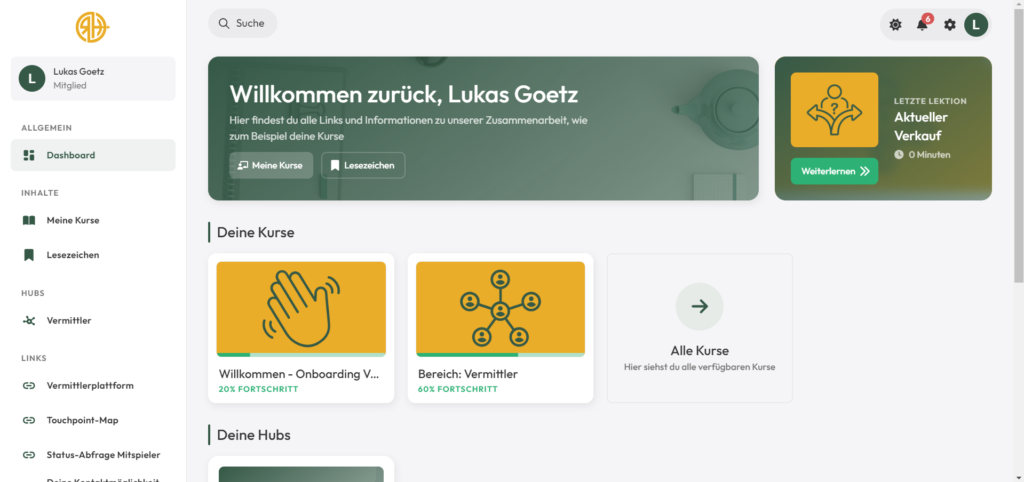 Robethood Lernplattform.