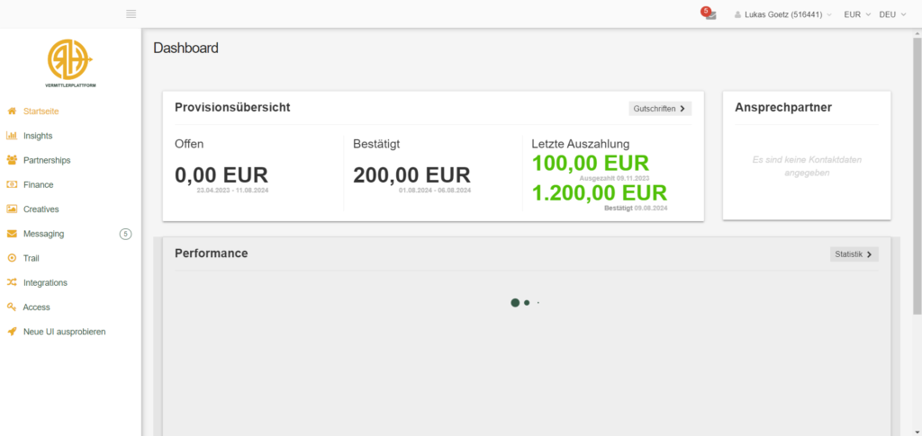 Robethood Affiliate Plattform.