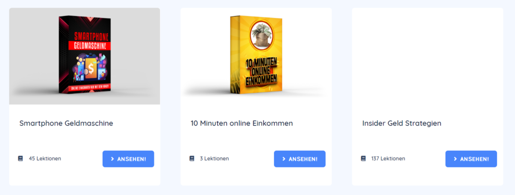 Mitgliederbereich Smartphone Geldmaschine